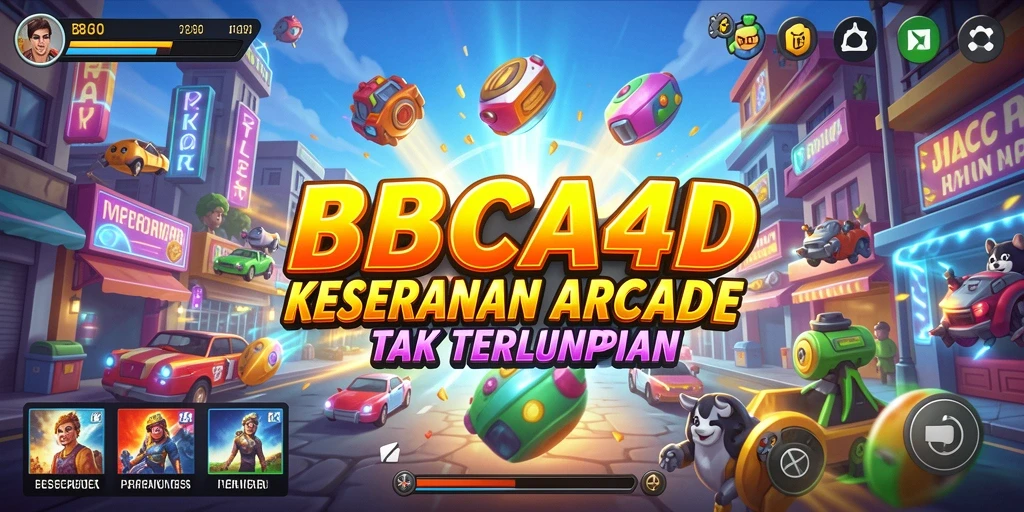 Screenshot gameplay BBCA4D menampilkan aksi menyenangkan dalam permainan Arcade.