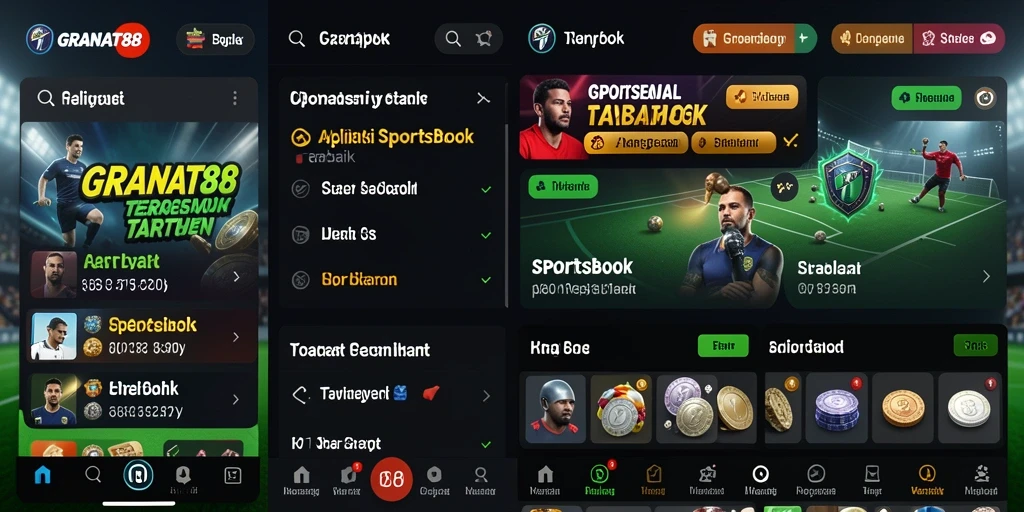 Screenshot utama GRANAT88 menampilkan antarmuka taruhan yang menarik dan interaktif.