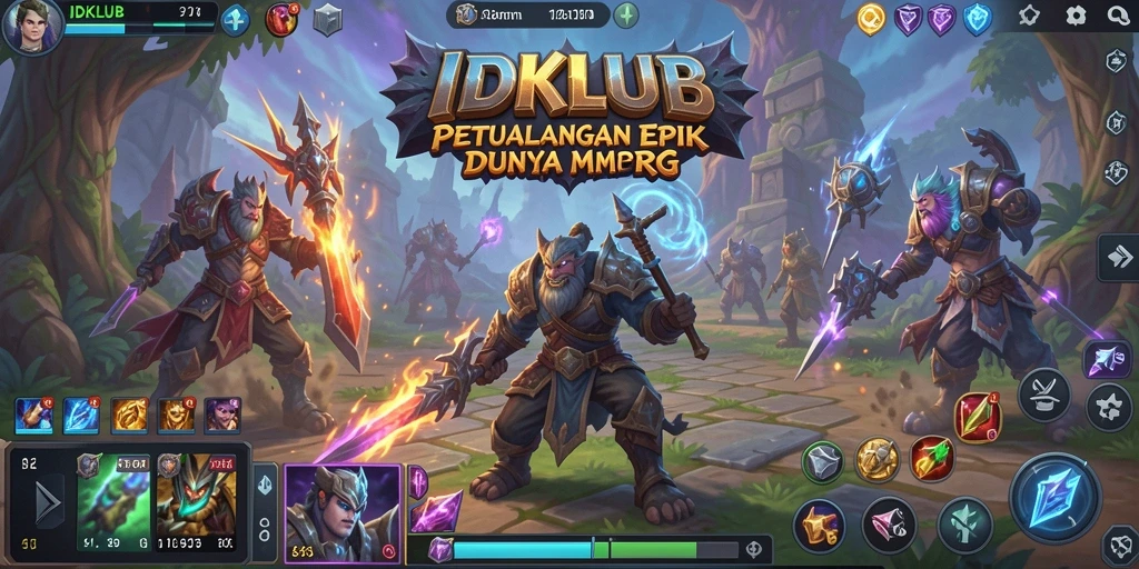 Screenshot gameplay <strong>IDKLUB</strong> menunjukkan aksi pertarungan yang epik dan dunia yang luas.