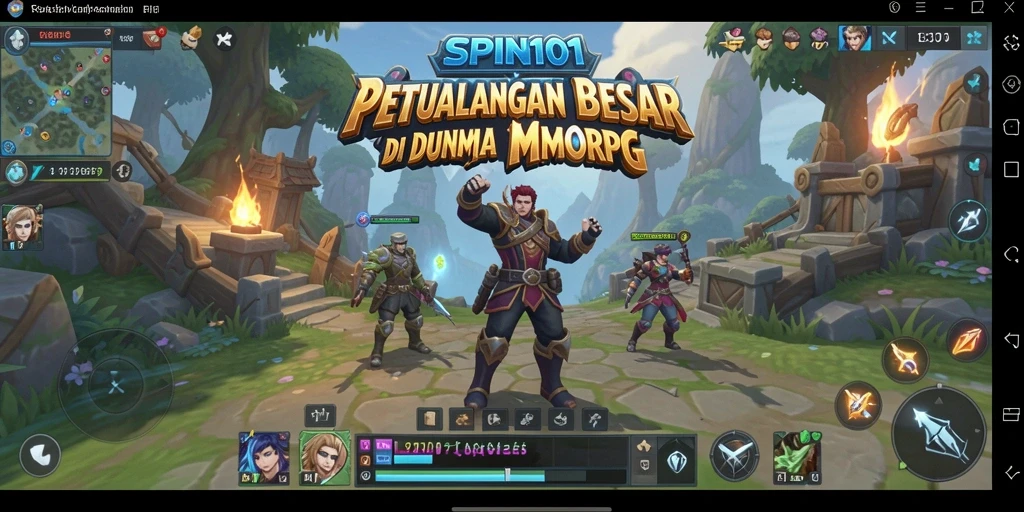 Tampilan gameplay yang menarik dan penuh aksi di SPIN101.